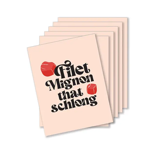 Filet Mignon That Schlong Naughty Greet - Bachelorette & Party Supplies
