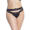 Fine Lace Back w/Double Strap Waistband Black XL - Lingerie - Plus/Queen - Hanging