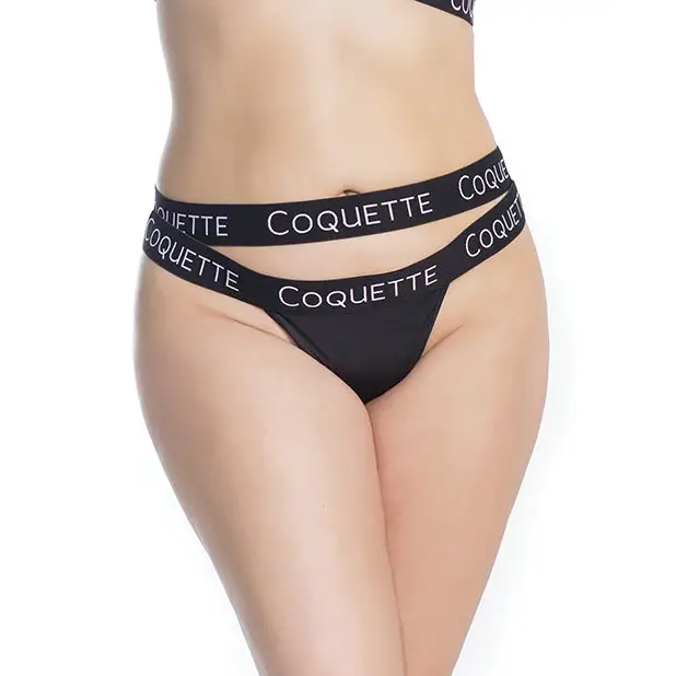 Fine Lace Back w/Double Strap Waistband Black XL - Lingerie - Plus/Queen - Hanging