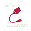 Fiona Clit Licking Rose & Vibrating Egg - Red - Stimulators