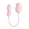 Fiona Plus Rose Clit Licking Stimulator & Thrusting Egg - Pink - Stimulators