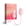 Fiona Plus Rose Clit Licking Stimulator & Thrusting Egg - Pink - Stimulators