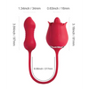 Fiona Plus Rose Clit Licking Stimulator; Thrusting Egg - Red