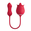 Fiona Plus Rose Clit Licking Stimulator; Thrusting Egg - Red