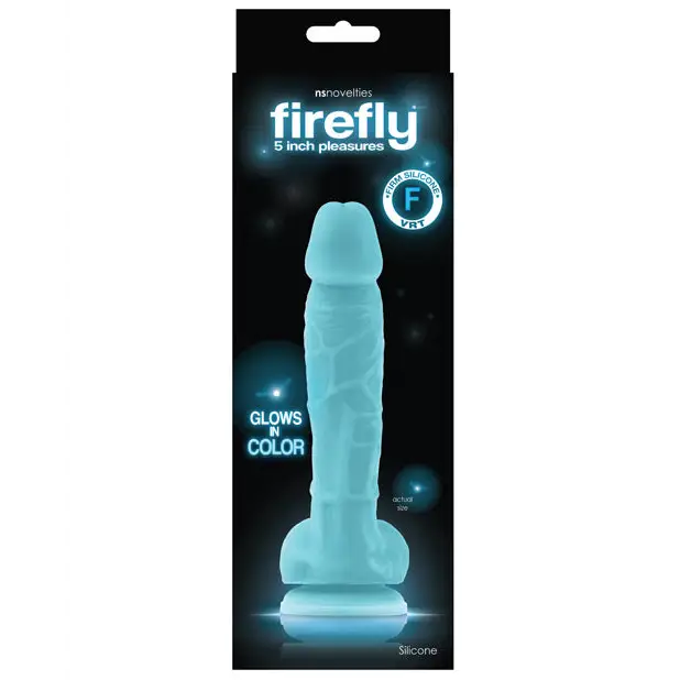 Firefly 5’’ Silicone Glowing Dildo - Blue - Dongs & Dildos
