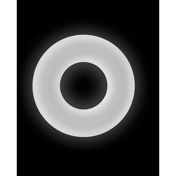Firefly Glow in the Dark Bubble Cock Ring - Medium White - Penis Enhancement