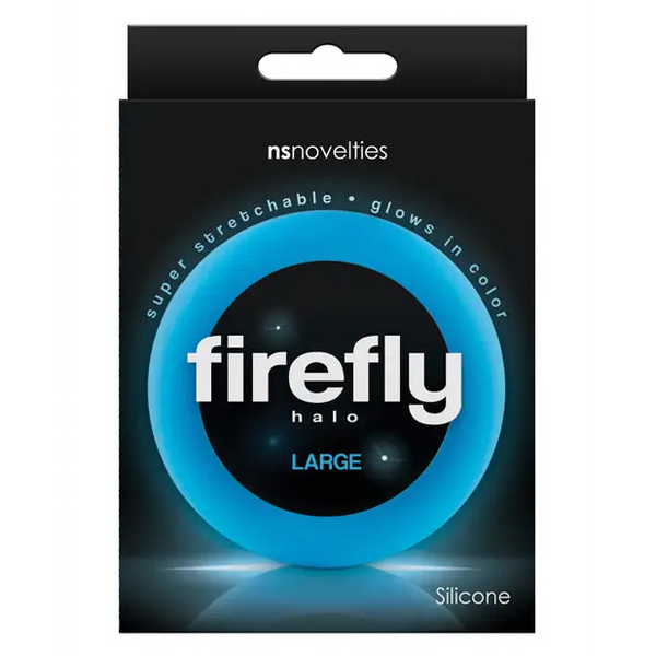Firefly Halo Large Cockring - Blue - Penis Enhancement