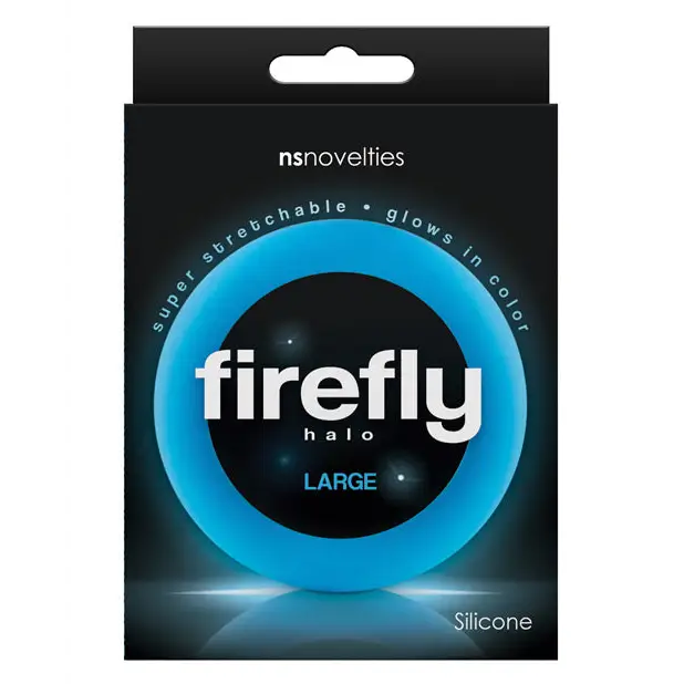 Firefly Halo Large Cockring - Blue - Penis Enhancement