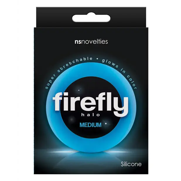 Firefly Halo Medium Cockring - Blue - Penis Enhancement