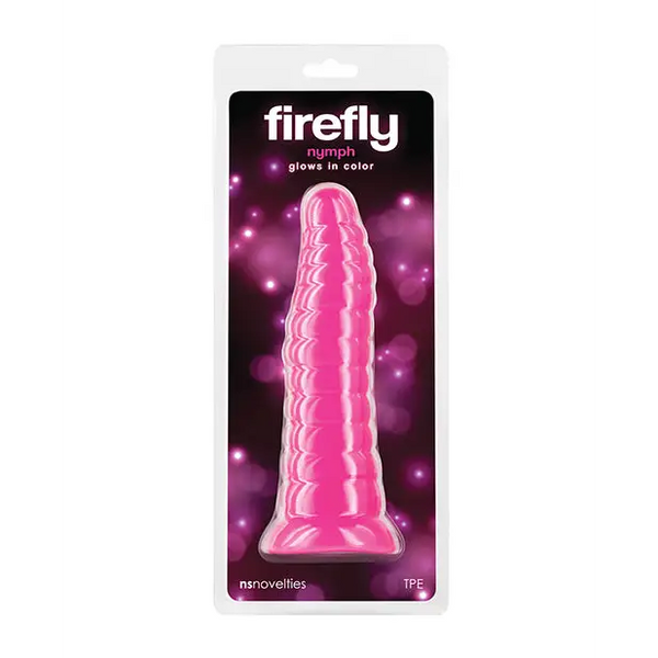 Firefly Nymph Glow in the Dark Dildo - Pink - Dongs & Dildos