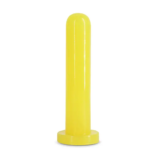 Firefly Thrill Glow in the Dark Dildo - Large Yellow - Dongs & Dildos