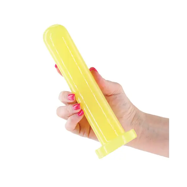 Firefly Thrill Glow in the Dark Dildo - Large Yellow - Dongs & Dildos
