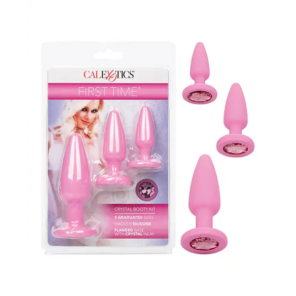 First Time Crystal Booty Kit - Pink - Anal Products