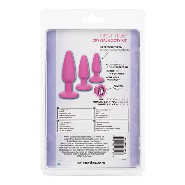 First Time Crystal Booty Kit - Pink - Anal Products