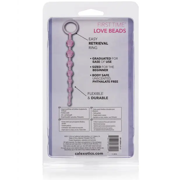 First Time Love Beads - Pink - Anal Products