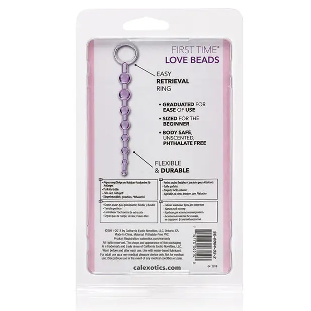 First Time Love Beads - Purple - Anal Products