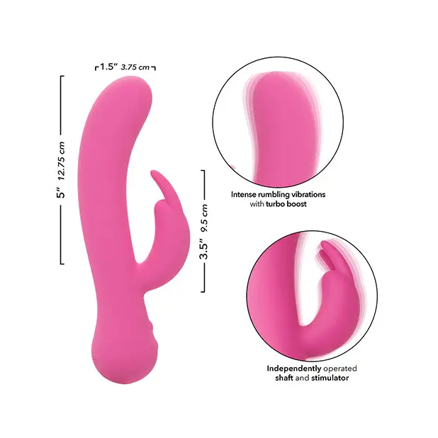 First Time Rechargeable Rabbit Vibrator - Pink - Vibrators