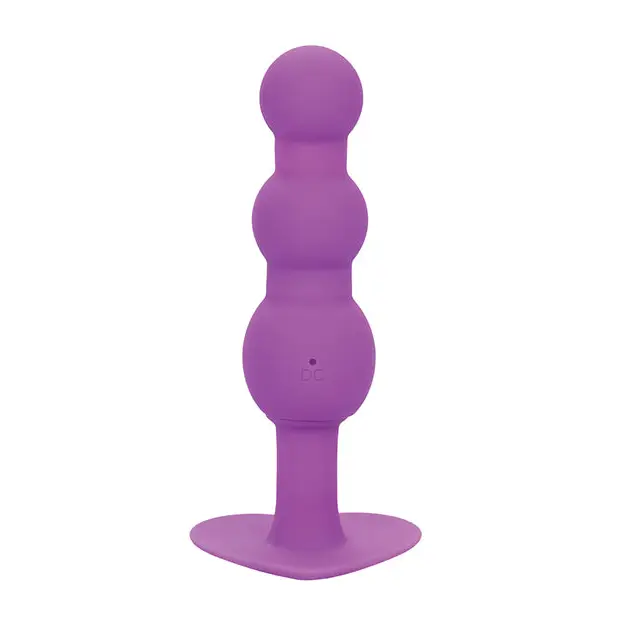 First Time Vibrating Triple Beaded Anal Probe - Purple - Anal Products