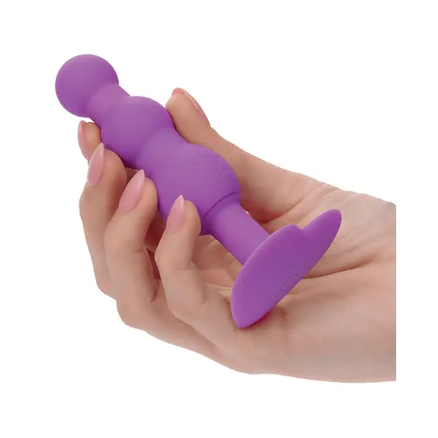 First Time Vibrating Triple Beaded Anal Probe - Purple - Anal Products