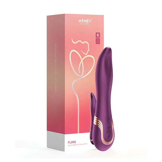 Fling Tongue like Oral Licking Vibrator - Purple