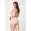 Floral Mesh Chemise & G-String Pink 3X/4X - Lingerie - Plus/Queen - Hanging