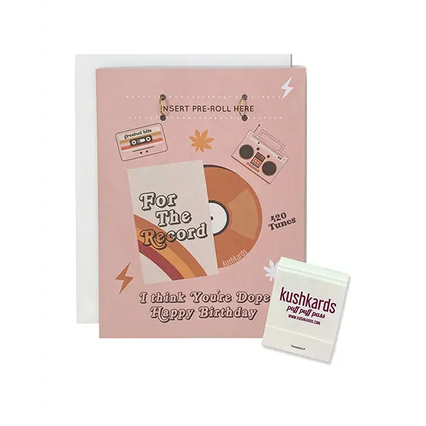For The Record Greeting Card w/Matchbook - Bachelorette & Party Supplies