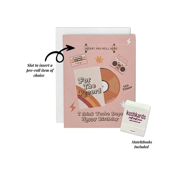 For The Record Greeting Card w/Matchbook - Bachelorette & Party Supplies