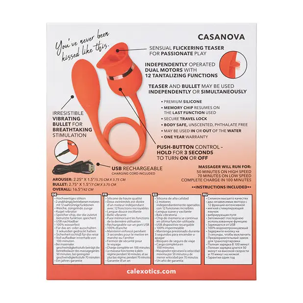 French Kiss Casanova - Red - Stimulators