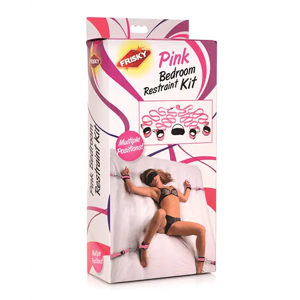 Frisky Bedroom Restraint Kit - Pink - Bondage Blindfolds & Restraints
