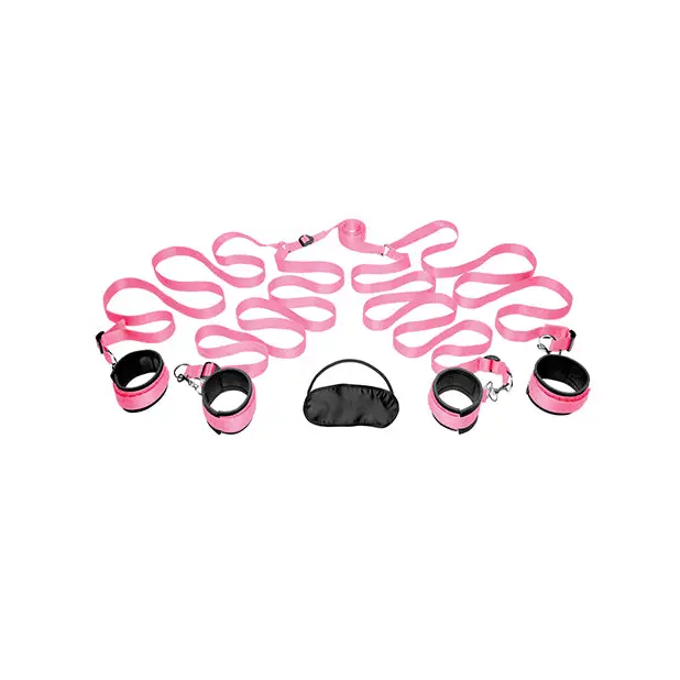Frisky Bedroom Restraint Kit - Pink - Bondage Blindfolds & Restraints