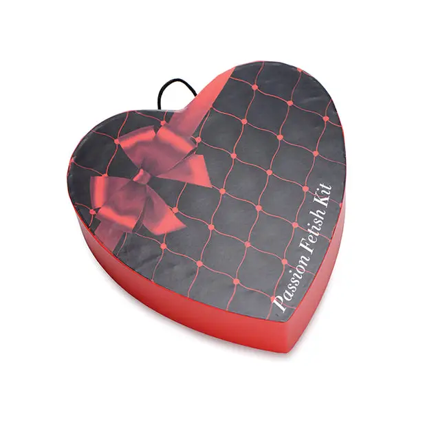 Frisky Passion Fetish Kit w/Heart Gift Box - Red - Bondage Blindfolds & Restraints