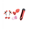 Frisky Passion Heart Gift Set - Red - Stimulators