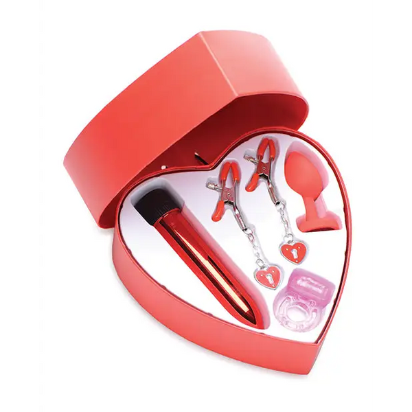 Frisky Passion Heart Gift Set - Red - Stimulators