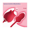 Fuchsia Rose Clit Licking Stimulator & Vibrating Egg - Red - Stimulators