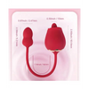 Fuchsia Rose Clit Licking Stimulator & Vibrating Egg - Red - Stimulators