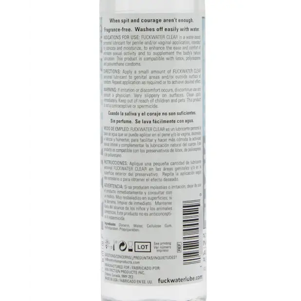 Fuck Water Clear H2O - 16 oz Bottle - Lubricants