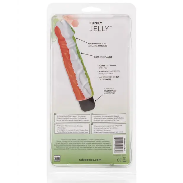 Funky Jelly 8’’ Waterproof - Multi Color - Vibrators