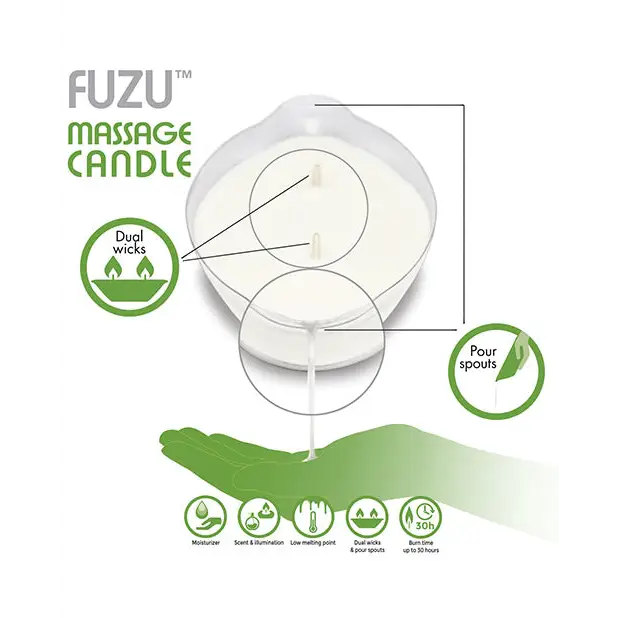 Fuzu Massage Candle - 4 oz Coconut Passion - Setting The Mood