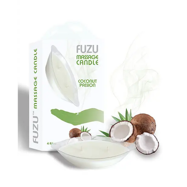 Fuzu Massage Candle - 4 oz Coconut Passion - Setting The Mood