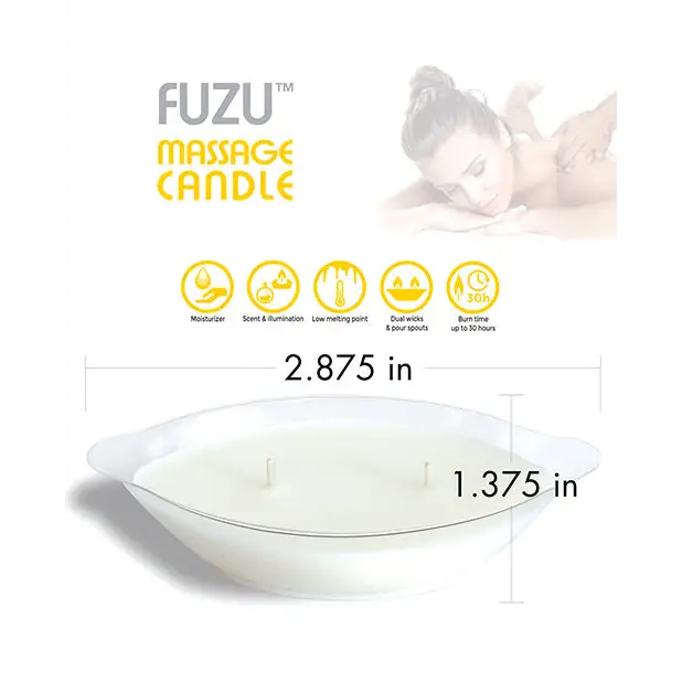 Fuzu Massage Candle - 4 oz Fiji Dates & Lemon Peel - Setting The Mood