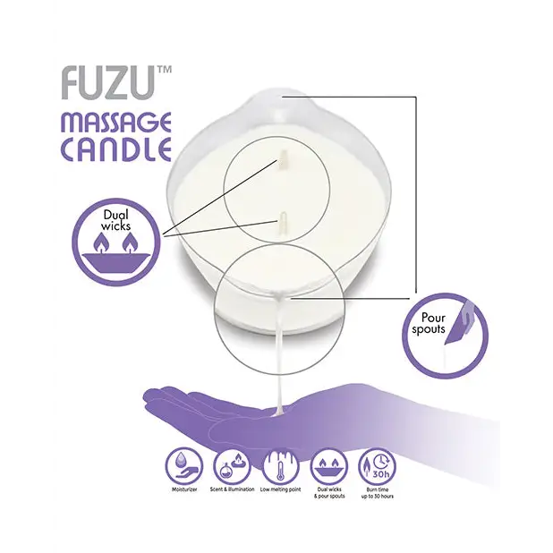 Fuzu Massage Candle - 4 oz Lavender Mist - Setting The Mood