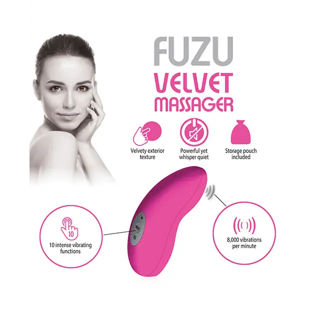Fuzu Velvet Massager - Neon Pink - Stimulators