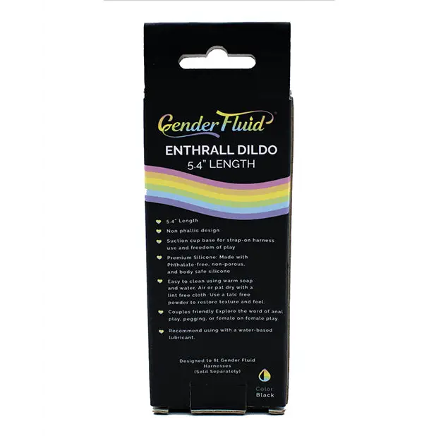 Gender Fluid 5.4’’ Enthrall Strap On Dildo - Black - Strap Ons