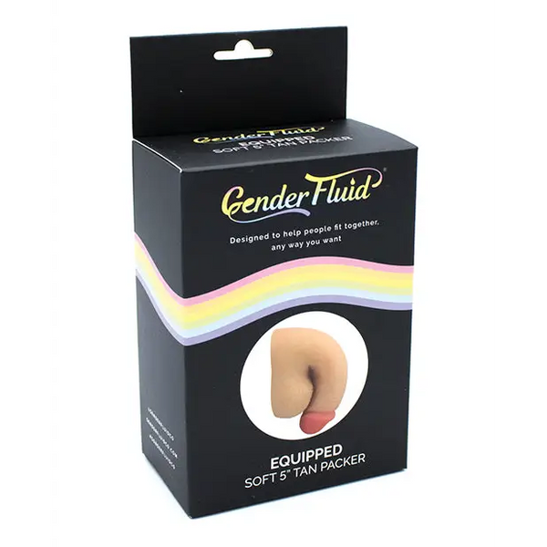 Gender Fluid 5’’ Equipped Soft Packer - Tan - Transgender Products