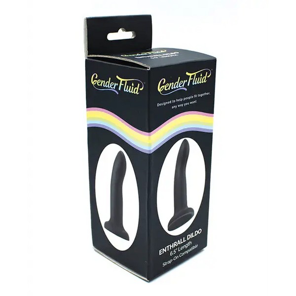 Gender Fluid 6.5’’ Enthrall Strap On Dildo - Black - Strap Ons