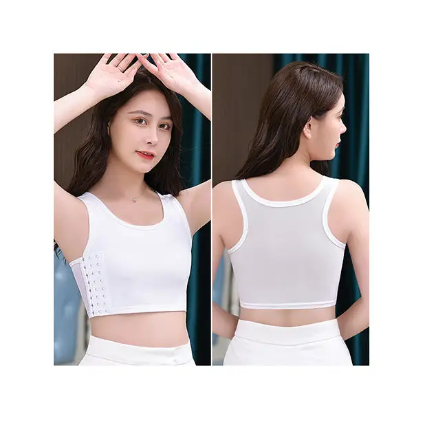 Gender Fluid Chest Compression Binder - L White - Transgender Products