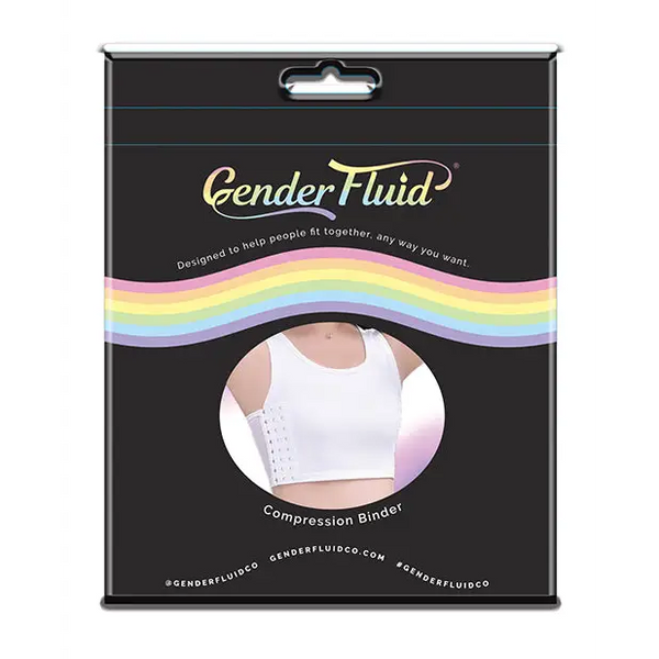 Gender Fluid Chest Compression Binder - M White - Transgender Products