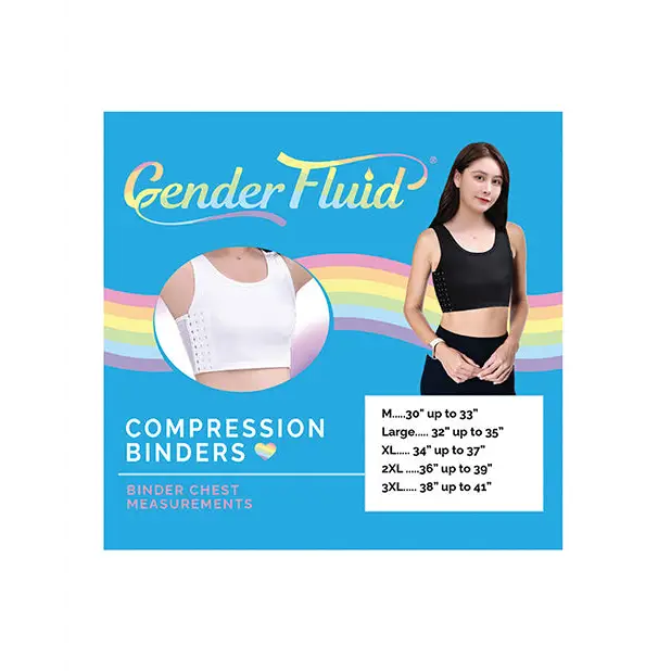 Gender Fluid Chest Compression Binder - XL Black - Transgender Products