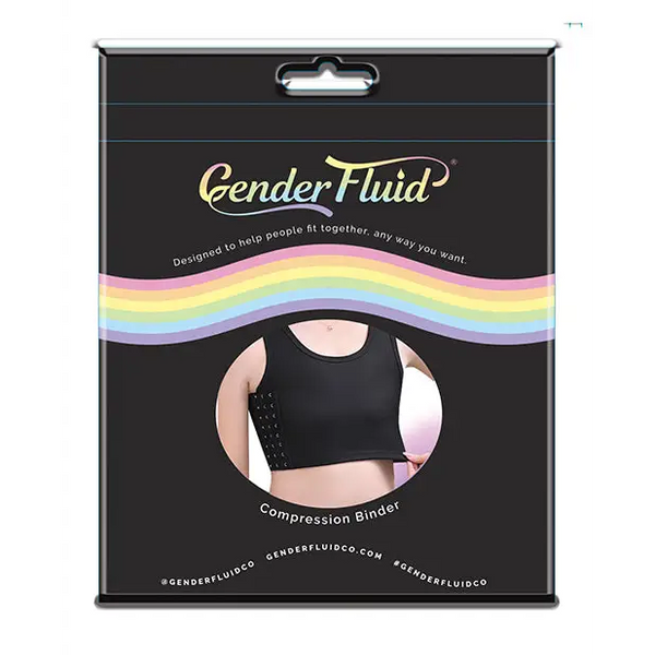 Gender Fluid Chest Compression Binder - XXL Black - Transgender Products