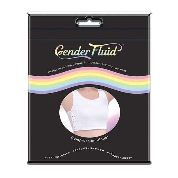 Gender Fluid Chest Compression Binder - XXL White - Transgender Products